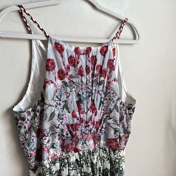 Bhanuni By Jyoti Greene Anthropologie Viscose Georgette Floral Printed Gown 10 - Picture 5 of 14